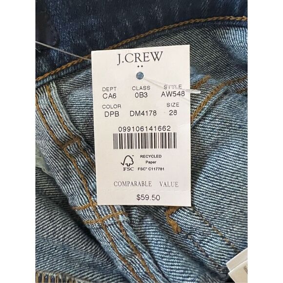 J. Crew Women's Blue Pacific Wash High-Rise Denim Shorts Size 28 NWT - Picture 5 of 5